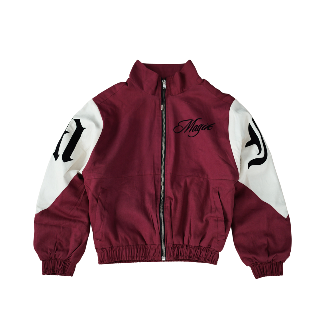 FLIGHT JACKET - WINE/IVORY
