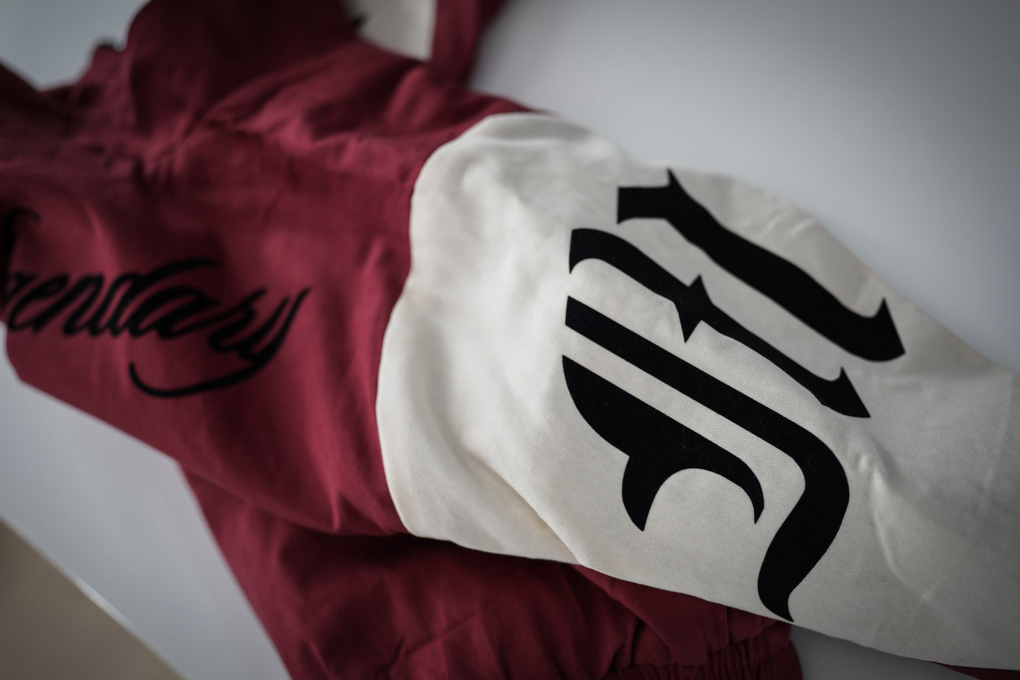 FLIGHT JACKET - WINE/IVORY