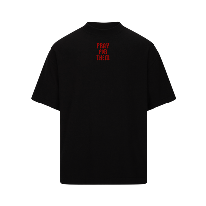 PRAY FOR THEM TEE - PURE BLK/RED