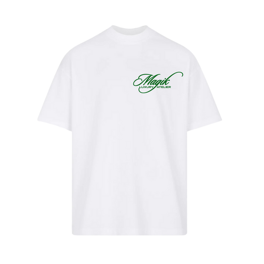 MAGIK CLASSIC ATELIER TEE - WHITE/PINE GREEN