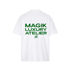 MAGIK CLASSIC ATELIER TEE - WHITE/PINE GREEN