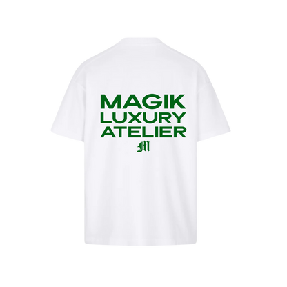 MAGIK CLASSIC ATELIER TEE - WHITE/PINE GREEN