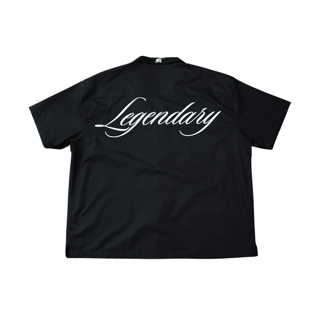 LEGENDARY VOYAGE BUTTON SHIRT - BLACK/WHITE