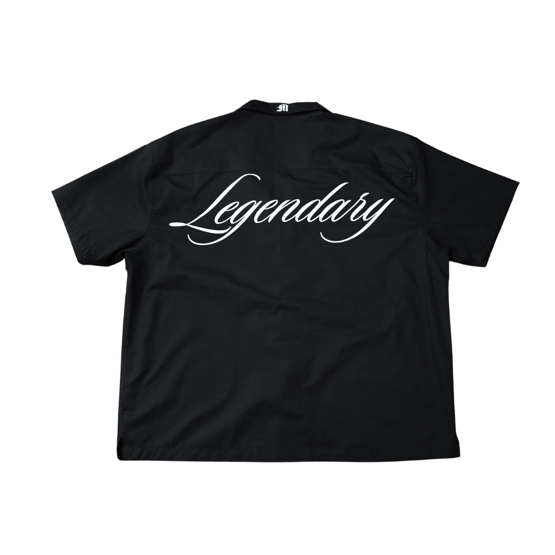 LEGENDARY VOYAGE BUTTON SHIRT - BLACK/WHITE
