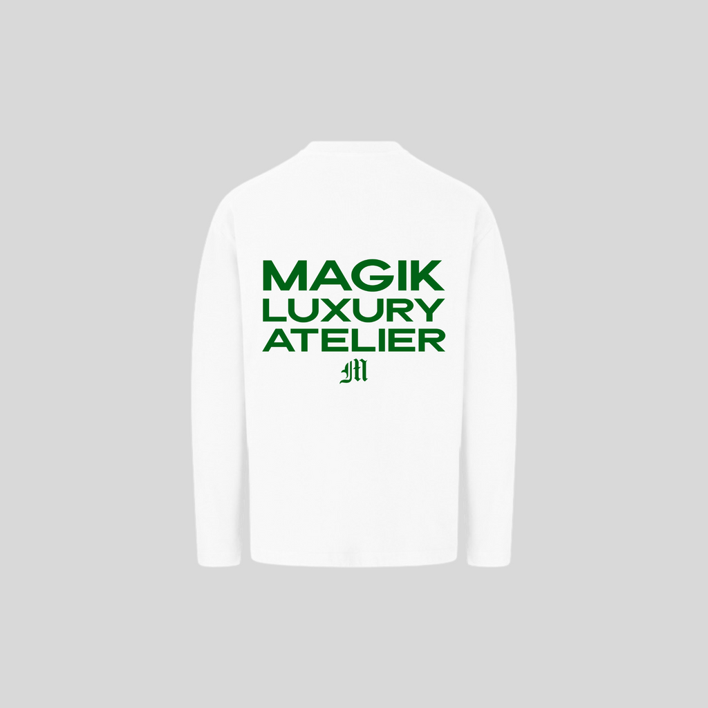 MAGIK CLASSIC ATELIER TEE - WHITE/PINE GREEN