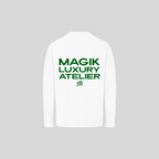 MAGIK CLASSIC ATELIER TEE - WHITE/PINE GREEN
