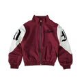 FLIGHT JACKET - WINE/IVORY