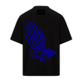 PRAY FOR THEM TEE - PURE BLK/ROYAL BLUE