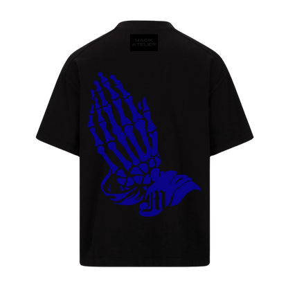 PRAY FOR THEM TEE - PURE BLK/ROYAL BLUE