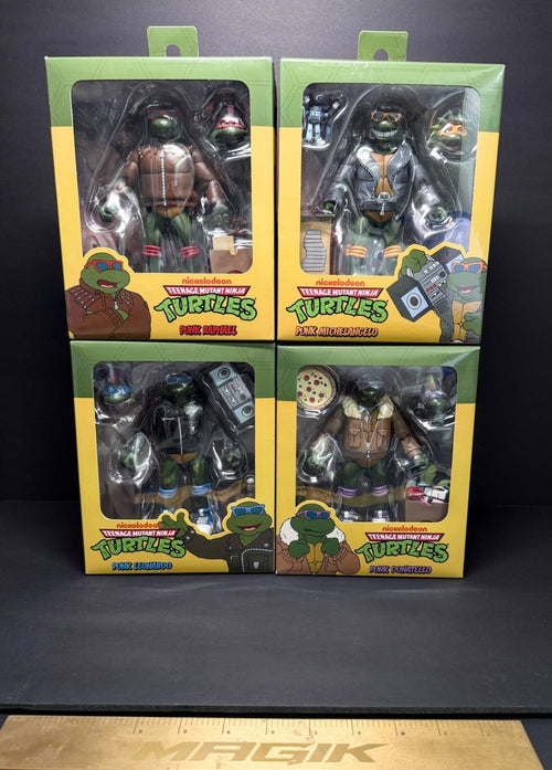 4 Set Lot 2026 NECA TMNT Punk Disguise Teenage Mutant Ninja Turtles Nickelodeon