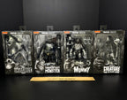 Neca Teenage Mutant Ninja Turtles X Universal Monsters Set of 4 BLACK WHITE NIB