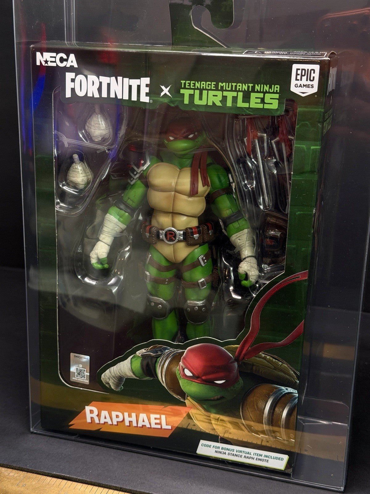 RARE NECA FORTNITE X TEENAGE MUTANT NINJA TURTLES RAPHAEL 7” Figure