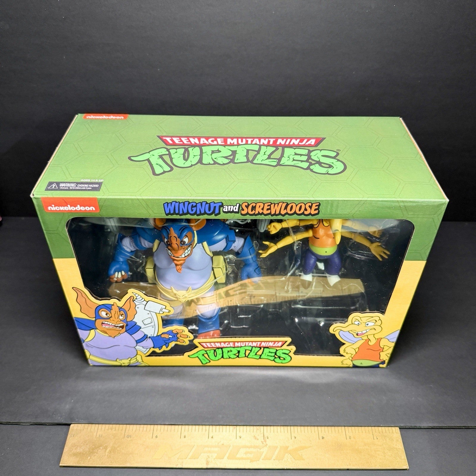 NECA Teenage Mutant Ninja Turtles Wingnut and Screwloose Action Figure, 2 Pack -