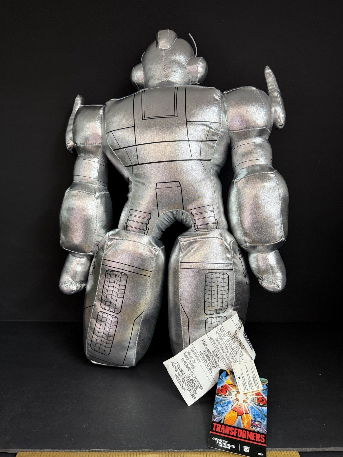 Transformers Optimus Prime Metallic Plush Buddy | 40 Years Special Edition 22”