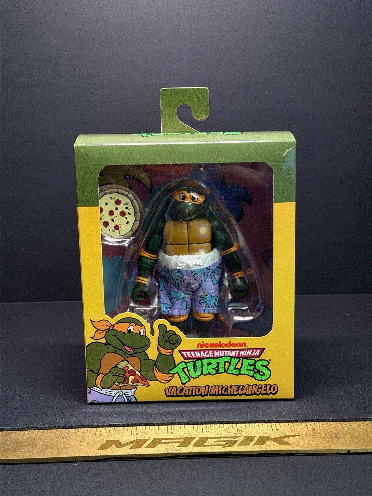 NECA TMNT Vacation Michelangelo Teenage Mutant Ninja Turtles Cartoon 7” Figure