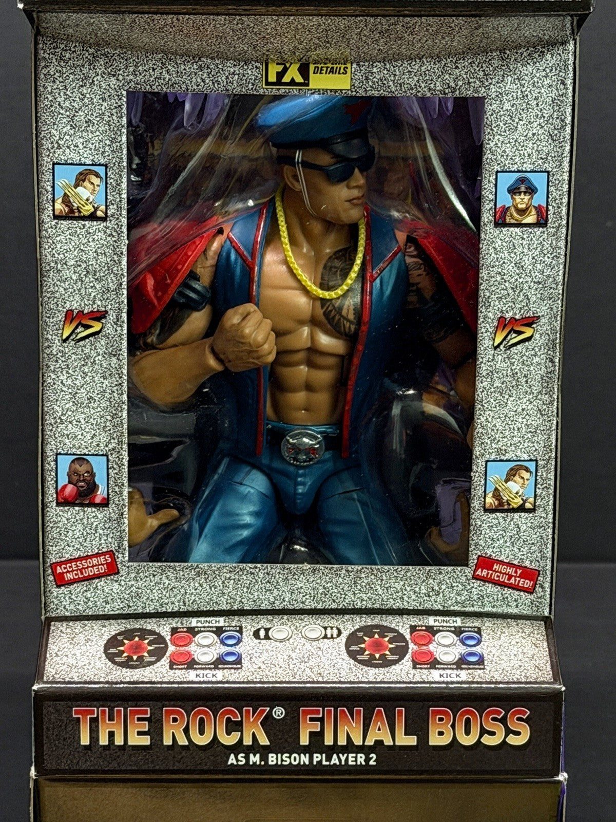 WWE x Street Fighter The Rock as M. Bison Player 2 Variant NEW 2026