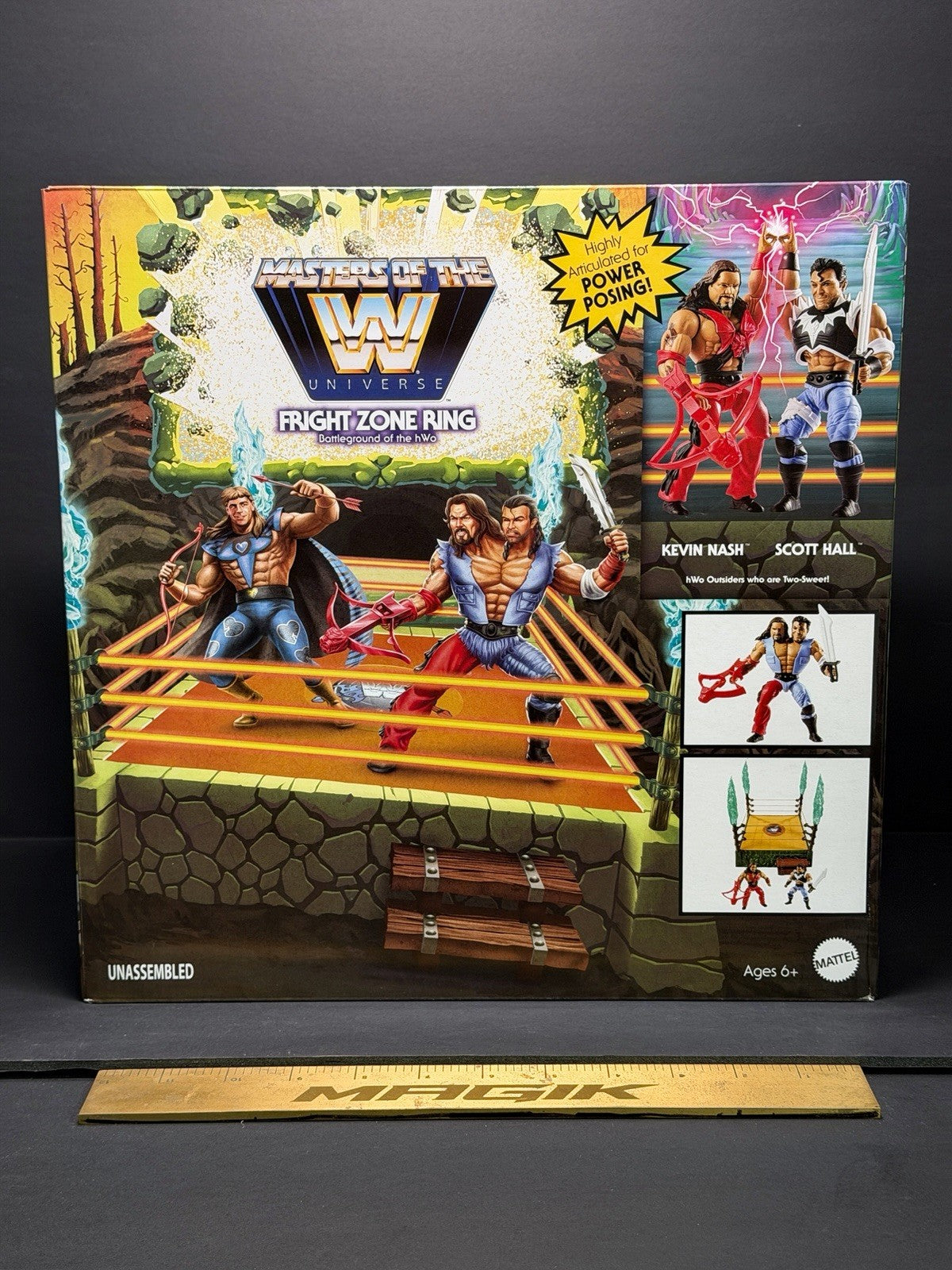 Masters of the WWE Universe Fright Zone Ring Playset HORDE NWO Nash Hall MOTU