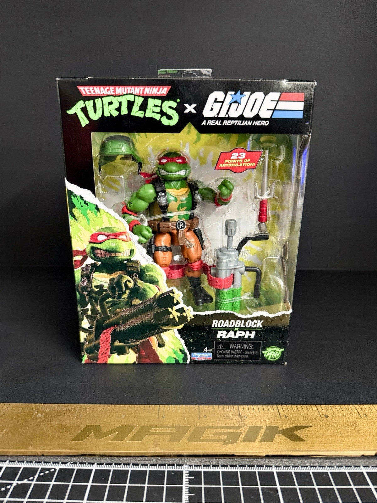 Teenage Mutant Ninja Turtles X G.I. Joe Roadblock X Raph Action Figure PLAYMATES