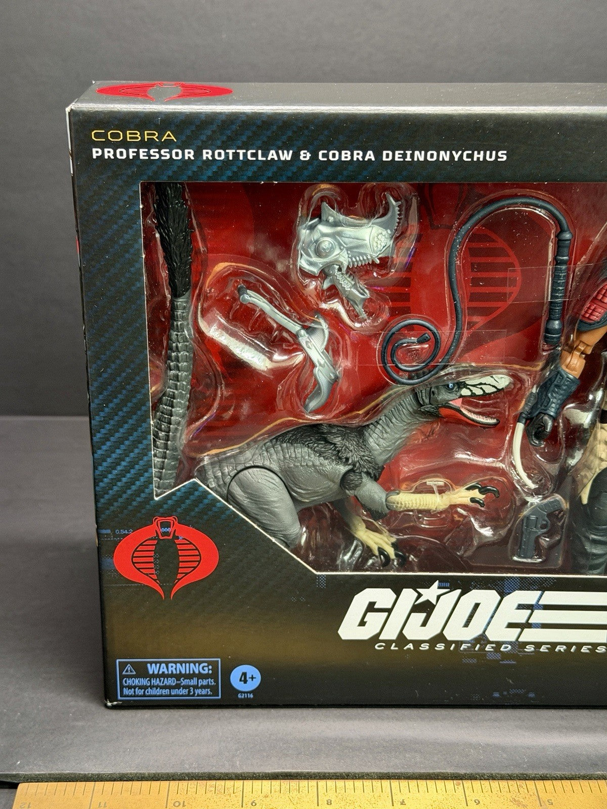 HASBRO GI-JOE CLASSIFIED PROFESSOR ROTTCLAW & COBRA DEINONYCHUS #196 2-PACK