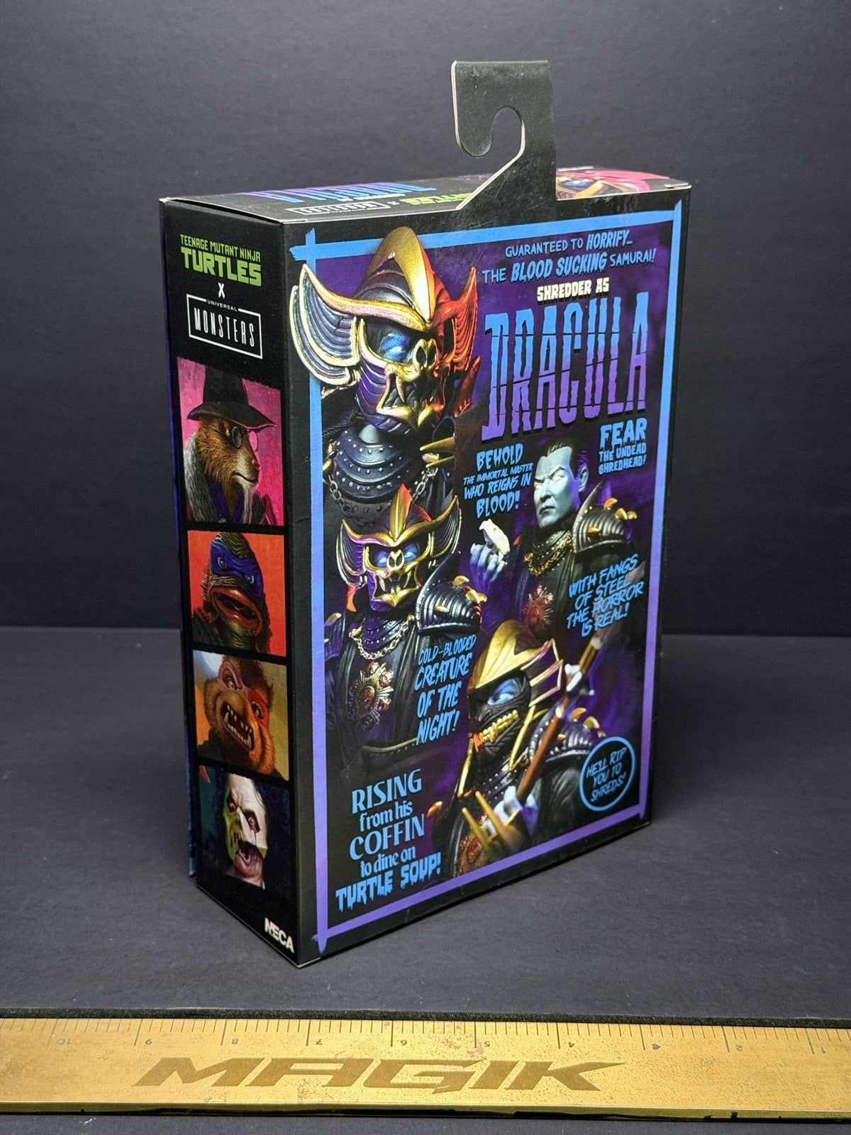 NECA TMNT X Universal Monsters Shredder As Dracula Ultimate Purple Variant 