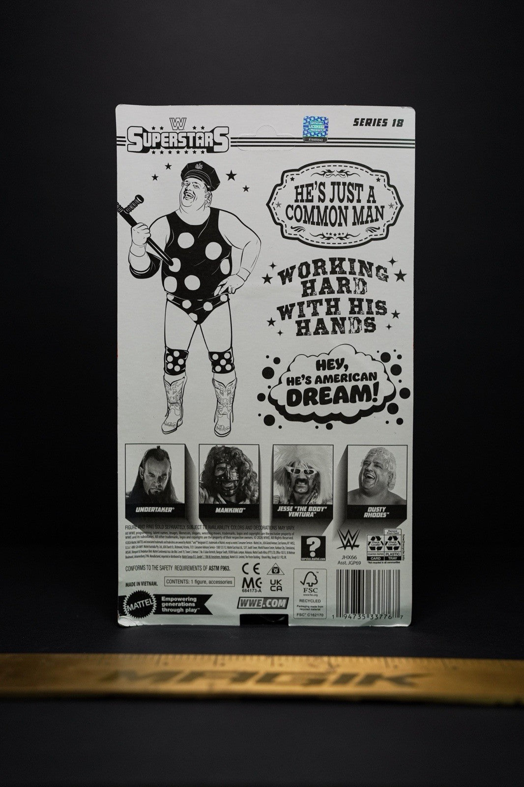 WWE Superstars Mattel Series 18 Dusty Rhodes UNPUNCHED