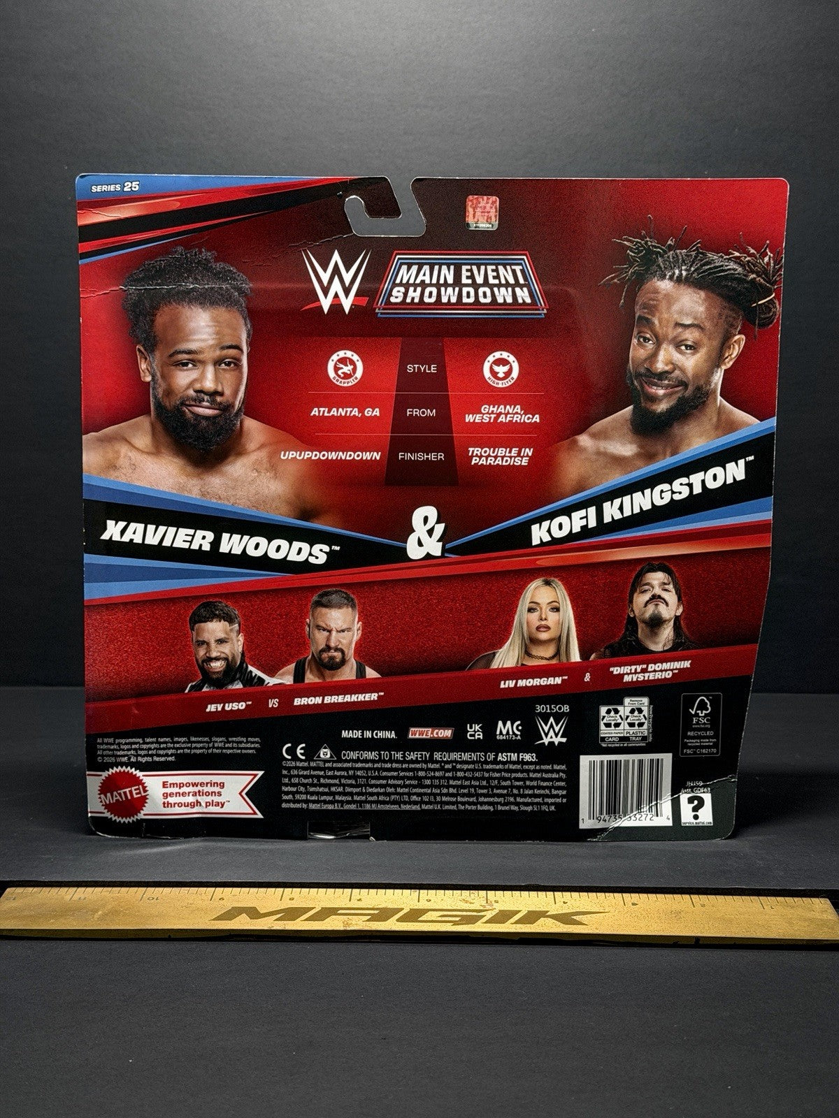 Mattel WWE Main Event Showdown 2Pack XAVIER WOODS & KOFI KINGSTON Action Figures