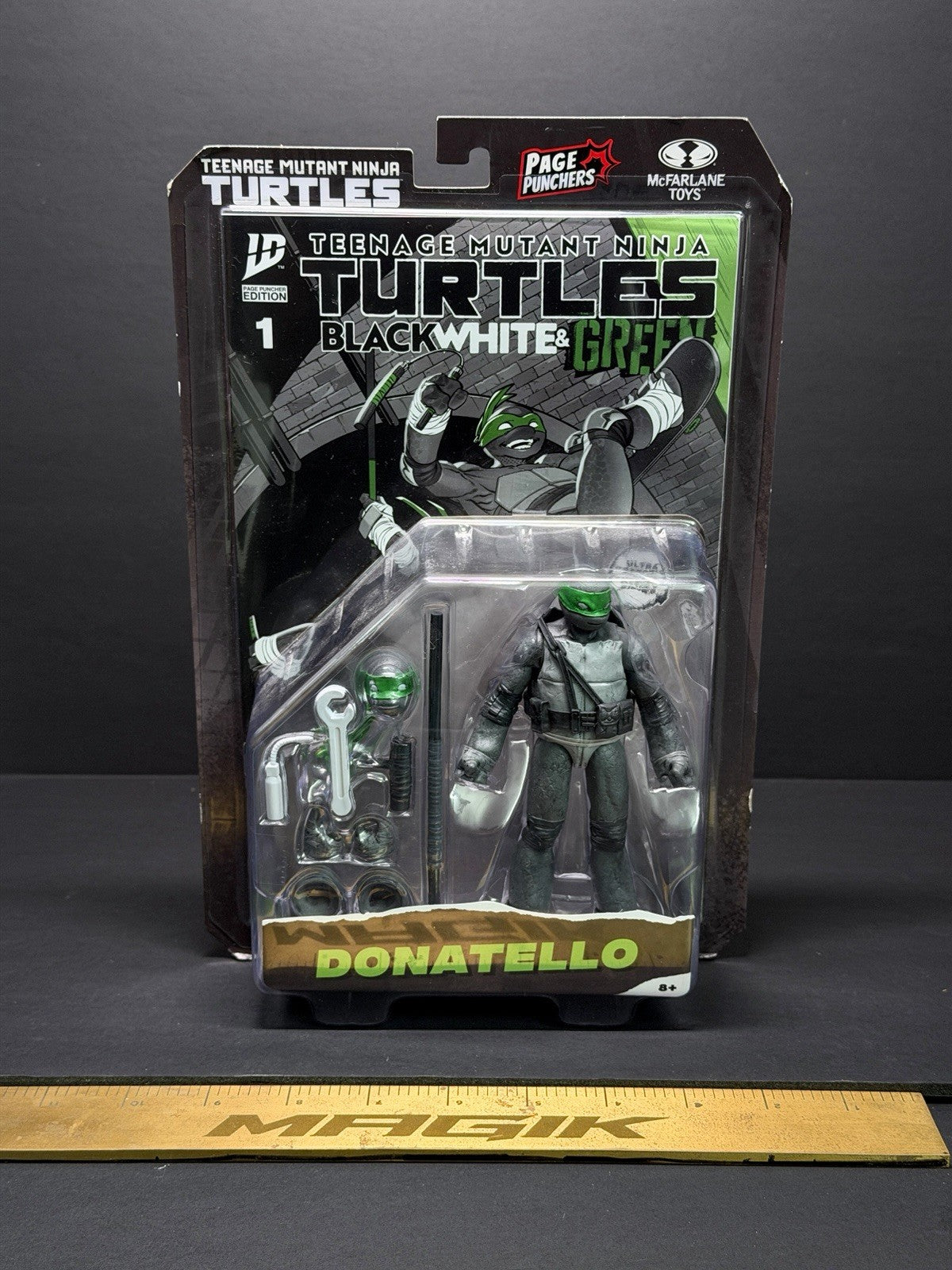 Teenage Mutant Ninja Turtles Donatello Figure Black White Green McFarlane