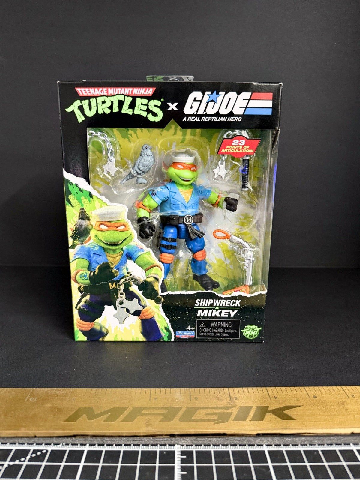 Teenage Mutant Ninja Turtles X G.I. Joe Shipwreck Mikey Action Figure PLAYMATES