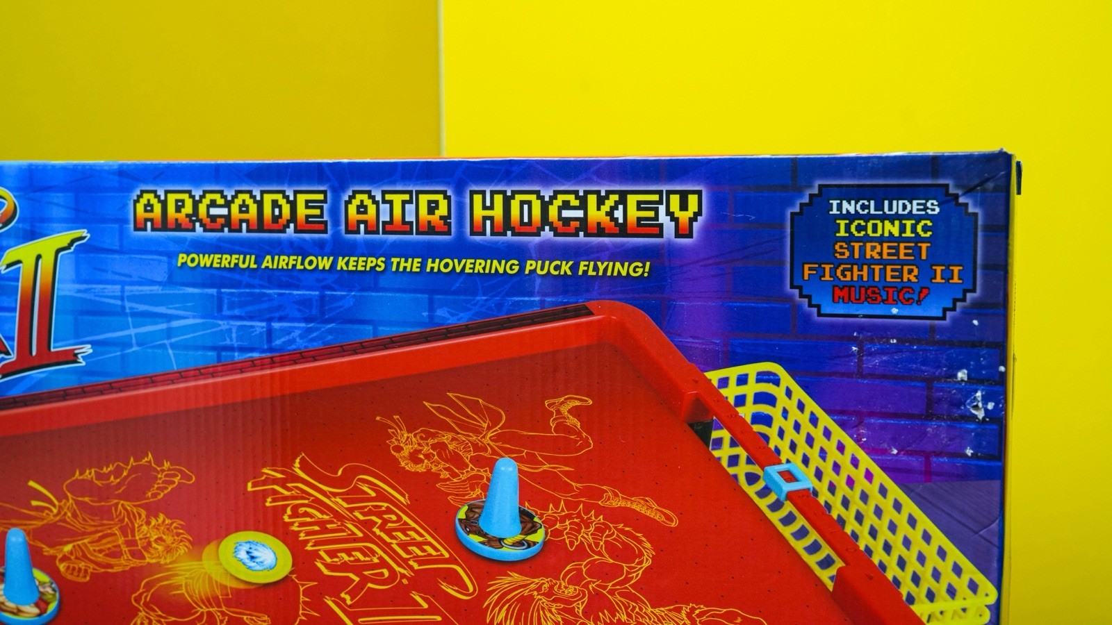 Street Fighter II Arcade Air Hockey Tabletop w/Sound - Air Powered Surface