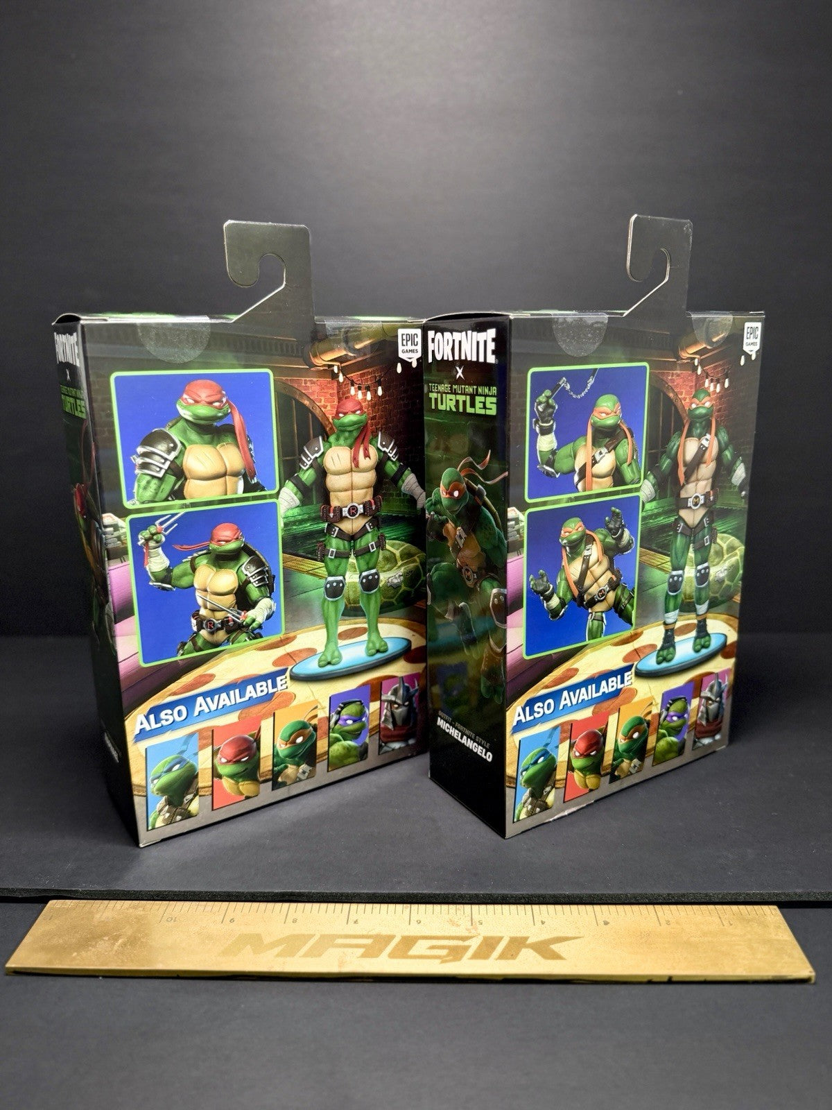 NECA Fortnite x TMNT Boxed 4-Figure Set Leonardo Raphael Michelangelo Donatello