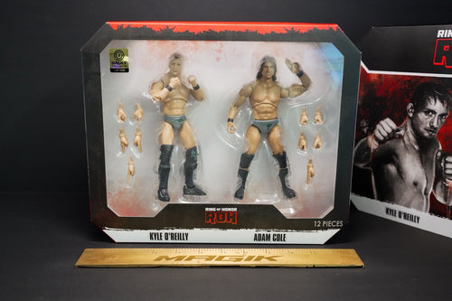 AEW Kyle O'Reilly & Adam Cole 7" Action Figures ROH Set Vault Exclusive 1/4000