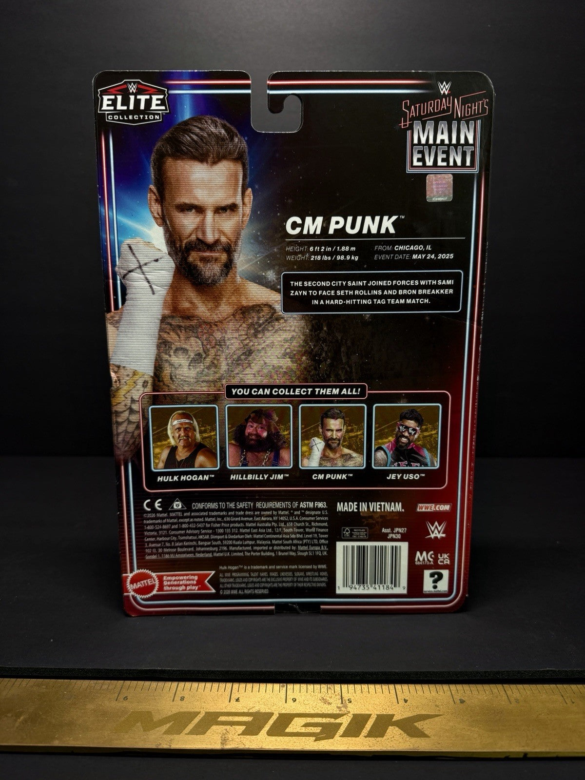 MATTEL WWE CM PUNK STAURDAY NIGHT'S MAIN EVENT SPECIAL EDITION FIGURE