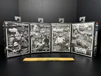 Neca Teenage Mutant Ninja Turtles X Universal Monsters Set of 4 BLACK WHITE NIB