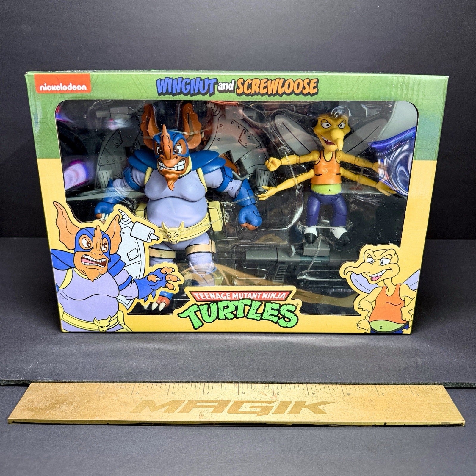 NECA Teenage Mutant Ninja Turtles Wingnut and Screwloose Action Figure, 2 Pack -