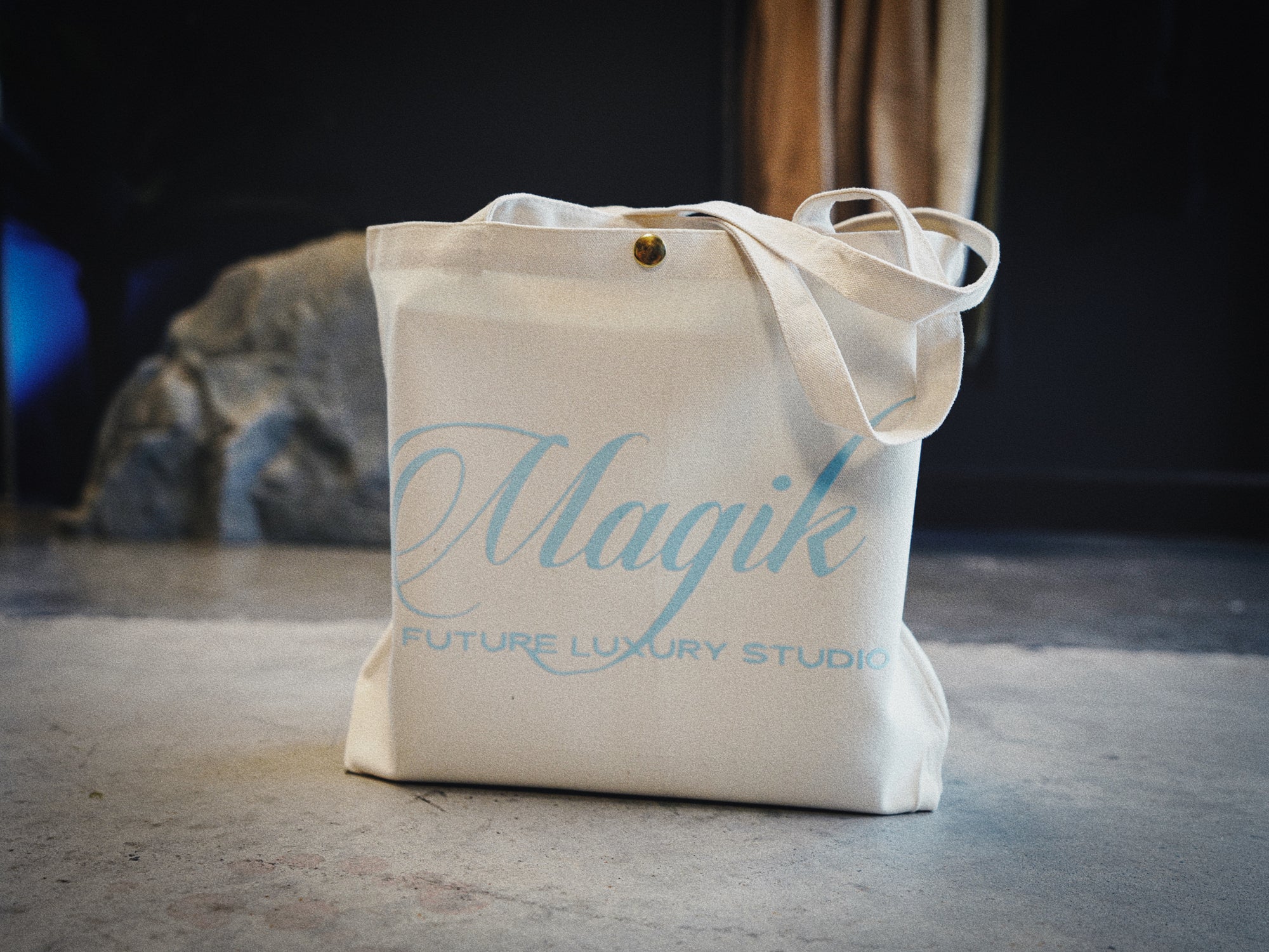 Day Tote - Cream/BLush Blue