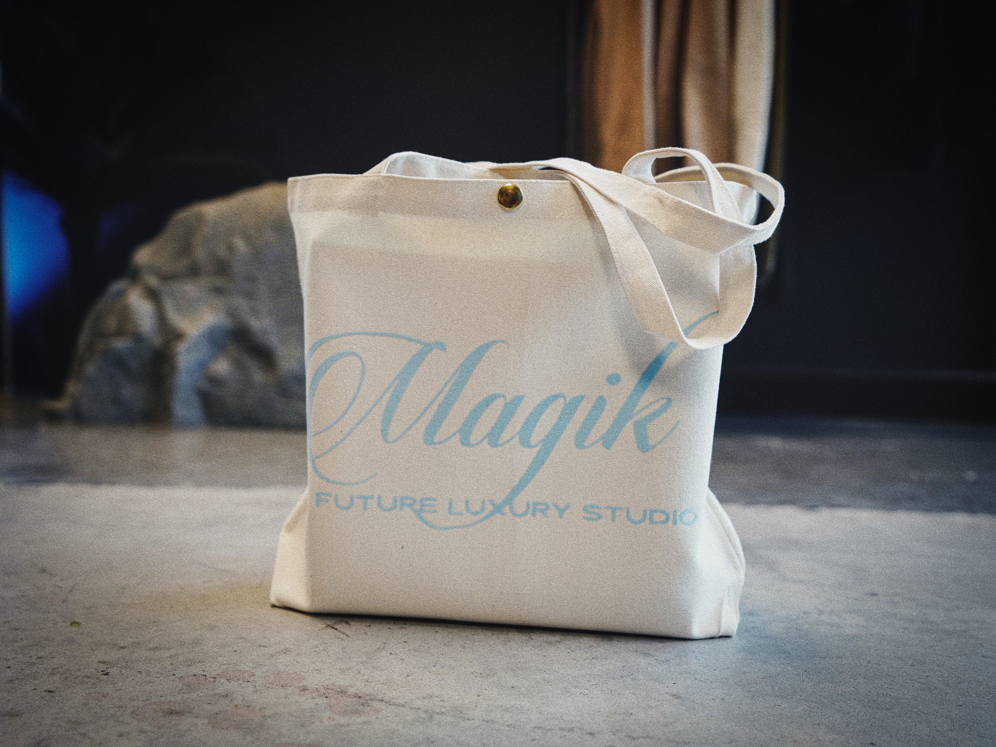 Day Tote - Cream/BLush Blue