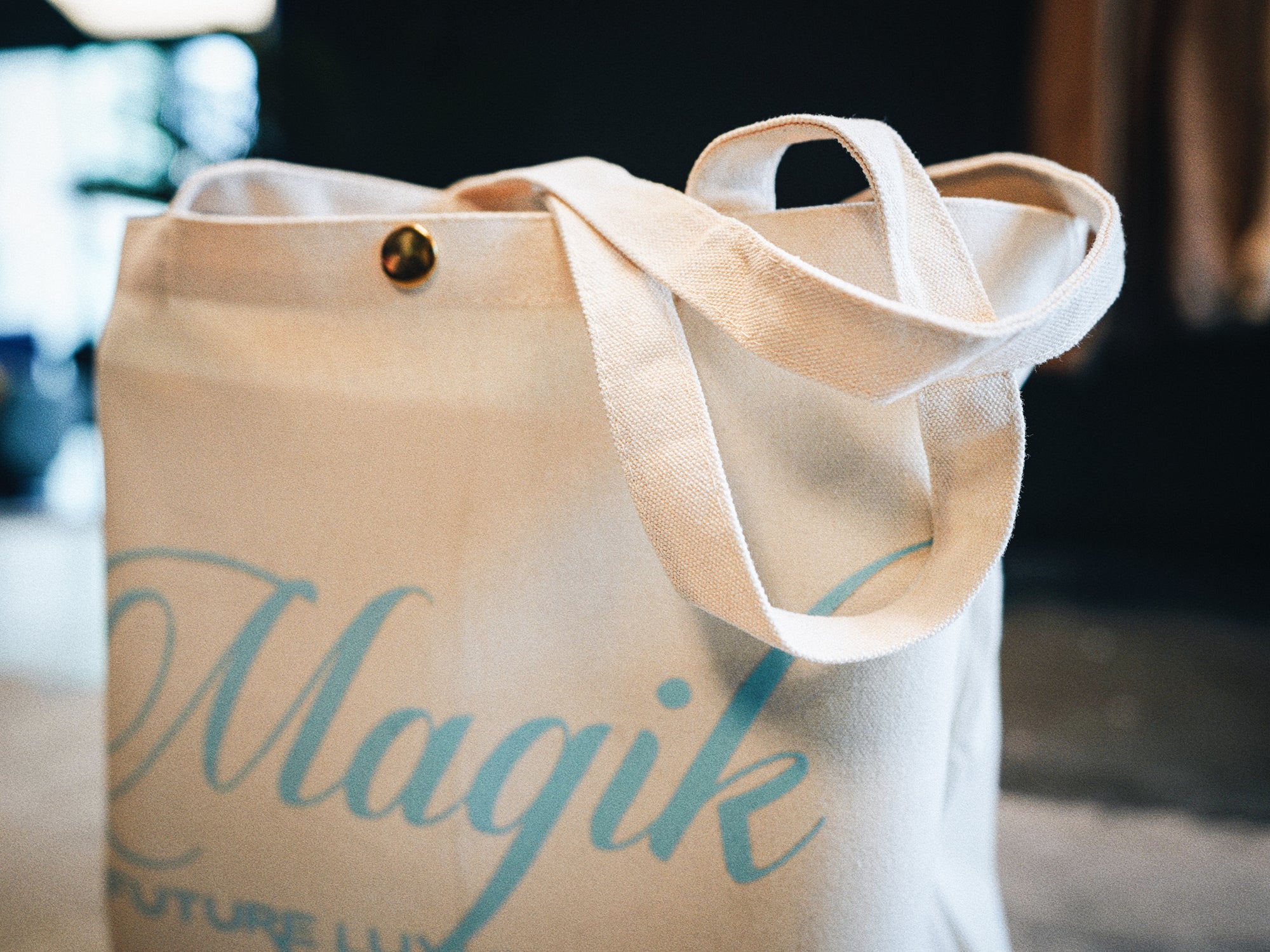 Day Tote - Cream/BLush Blue