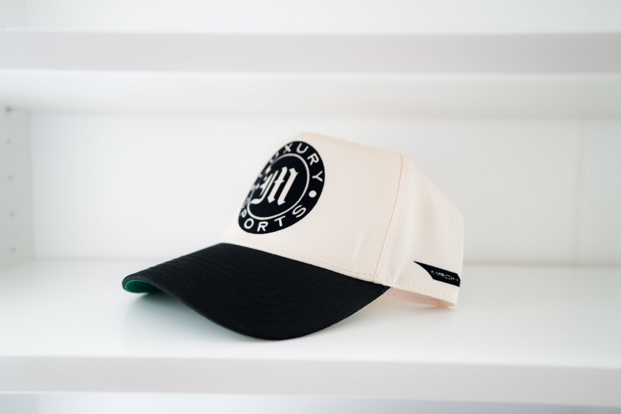 LUXURY SPORTS CREST HAT - IVORY/ONYX BLACK