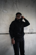 THE STANDARD EMBLEM HOODIE - ONYX BLACK