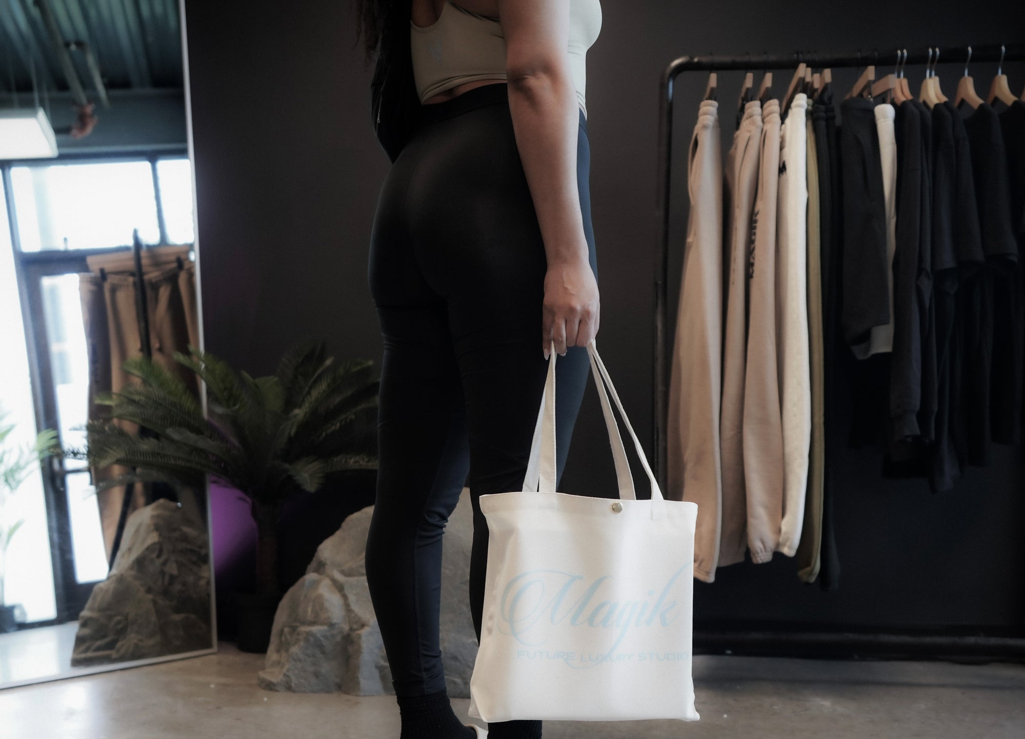 Day Tote - Cream/BLush Blue