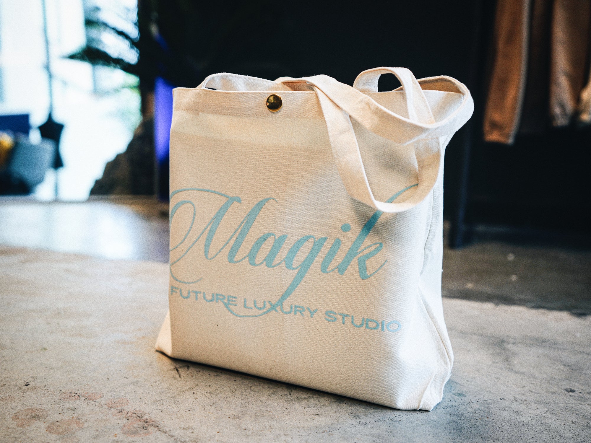 Day Tote - Cream/BLush Blue