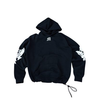 VICTORY HOODIE - BLK/WHITE