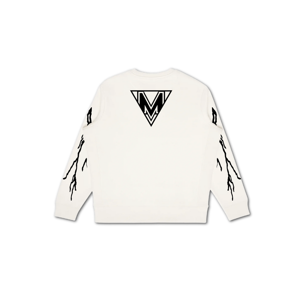 HELLRAISER LUXE CREW SWEATER - IVORY/ORANGE/BLK